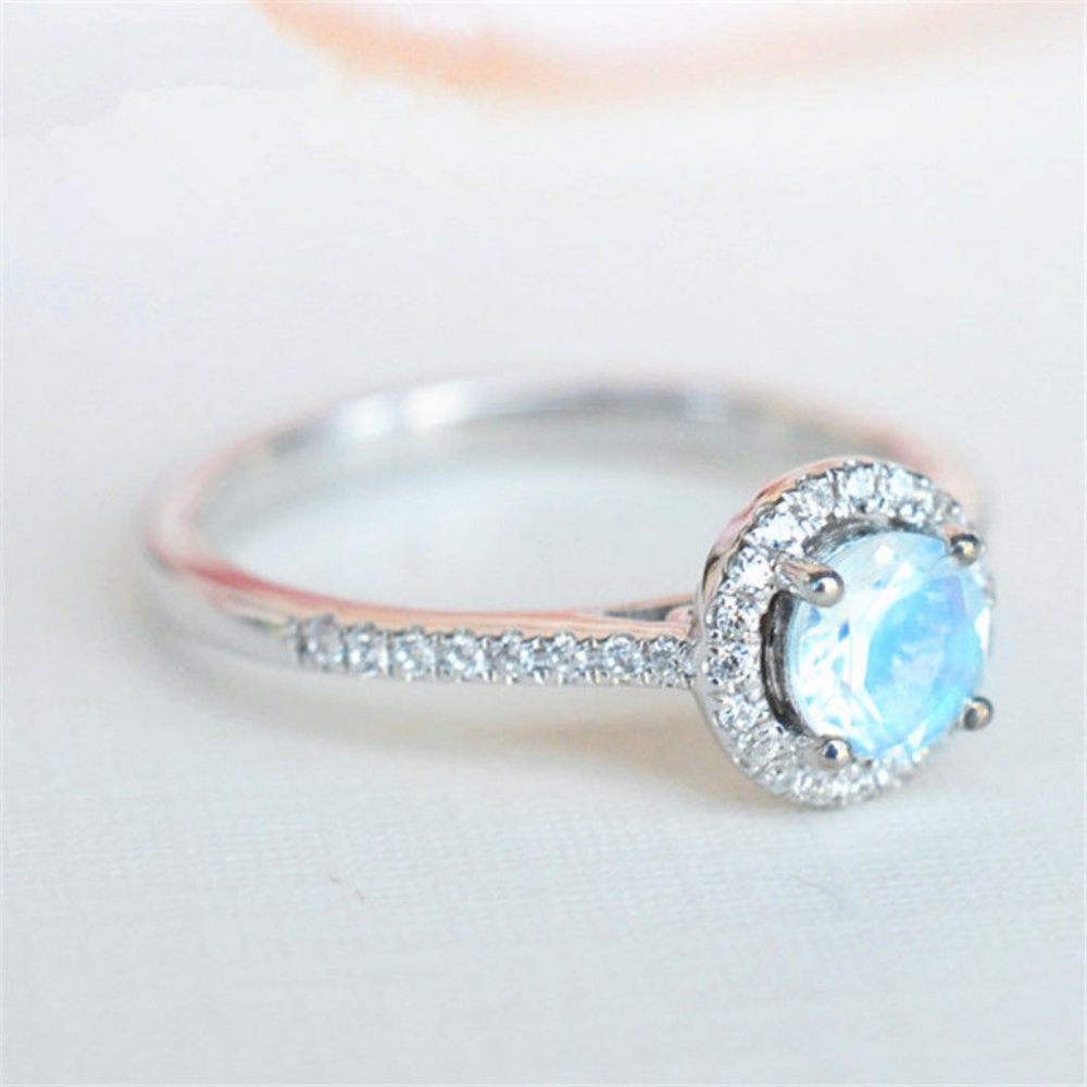 925 Silver Ring White Sapphire Ring  New - Picture 5 of 5